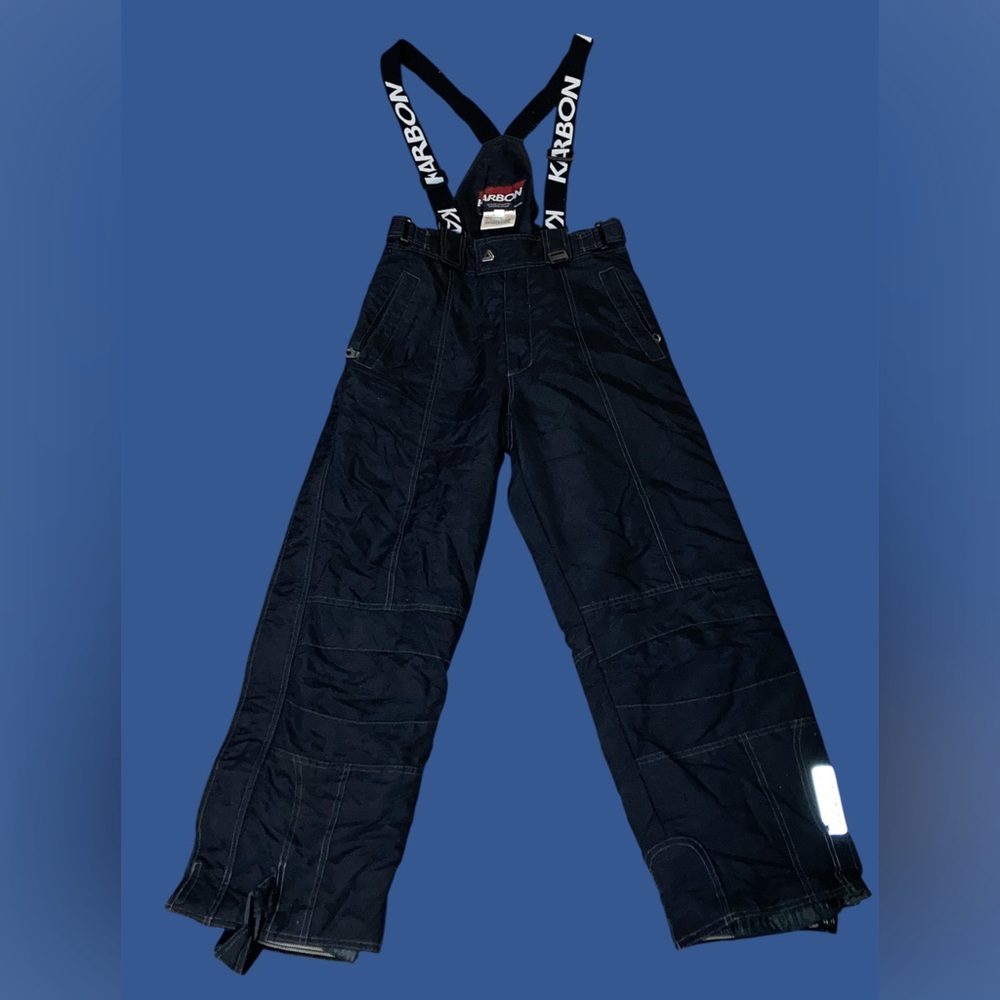 Karbon Black K1729 Suspender Snowpants Size:Junior 16 EUC